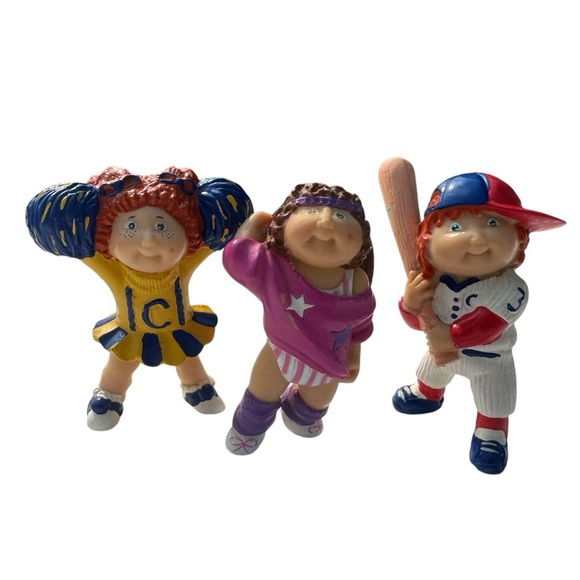 VTG '80s Cabbage Patch Kids PVC Sports Figurines Lot 2.5" - Picture 1 of 10